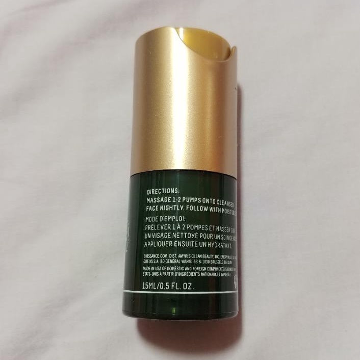 {4ml/10ml/15ml} Biossance Squalane + Lactic Acid Resurfacing Night Serum