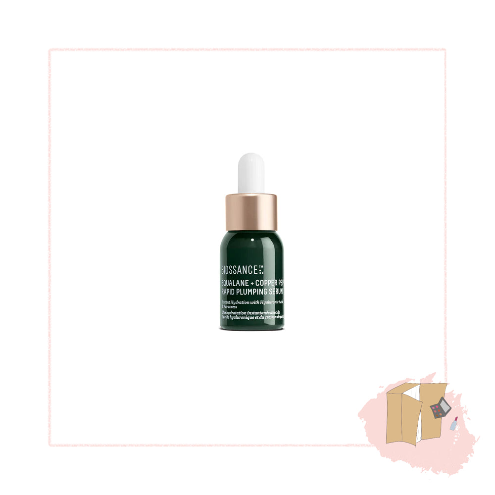 {12ml/50ml} Biossance Squalane + Copper Peptide Rapid Plumping Serum