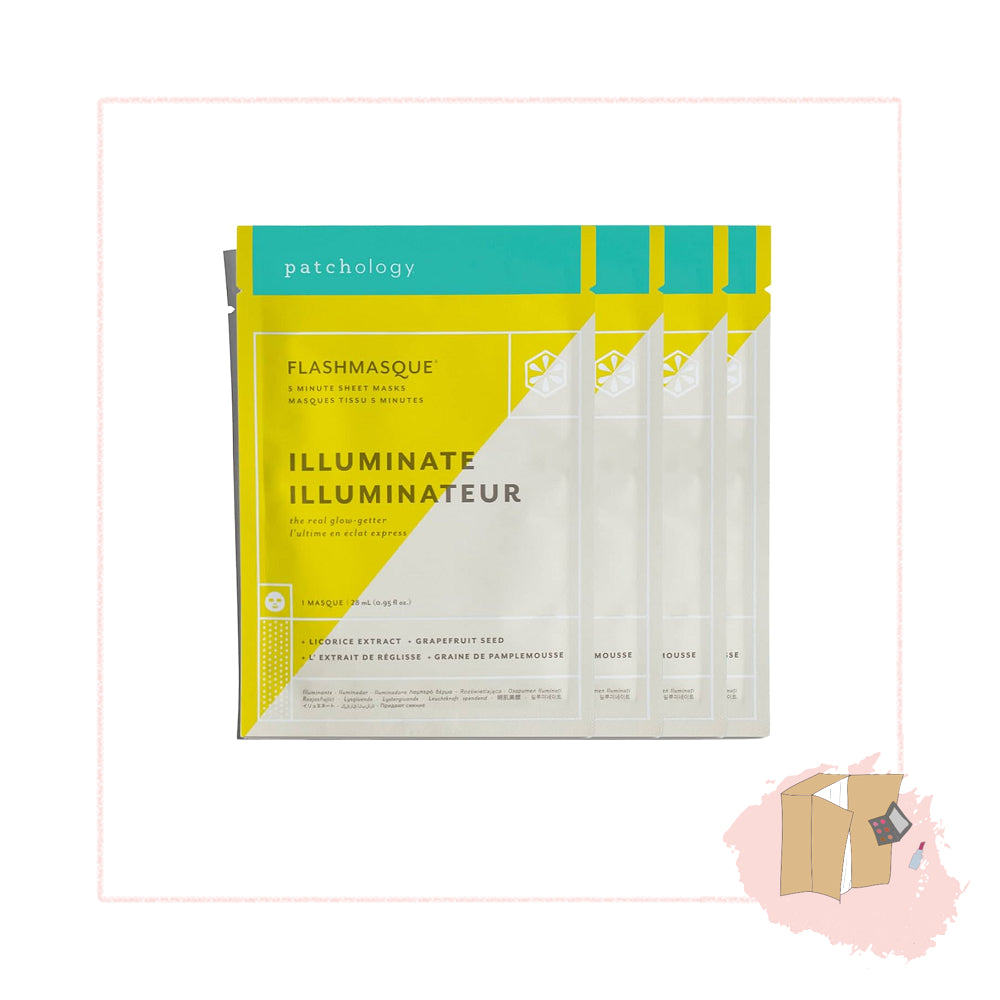 4 x Patchology Flashmasque Illuminate Sheet Mask 28ml