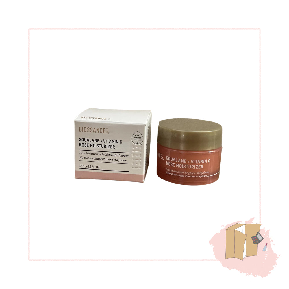 Biossance Squalane + Vitamin C Rose Moisturiser 15ml