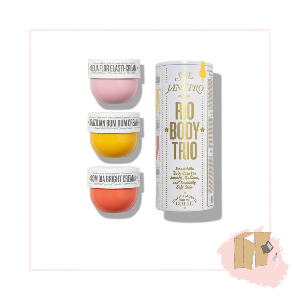 Sol De Janeiro Rio Body Trio 3 x 50ml (Brazilian Bum Bum Cream, Beija Flor Elasti Cream, Bom Dia Bright Cream)
