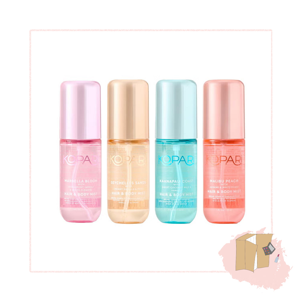 Kopari Scents Of Paradise Hair & Body Mist Kit 4 x 30ml