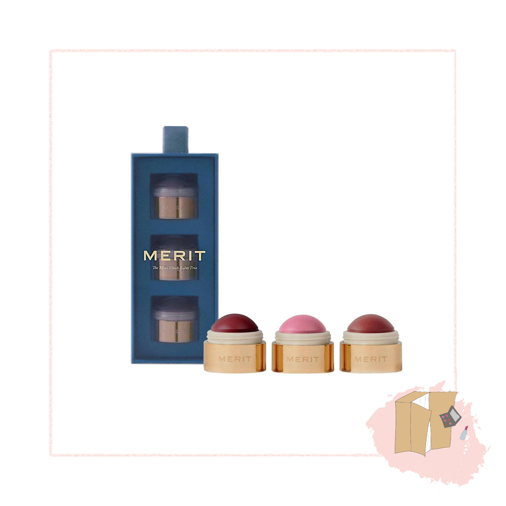 MERIT Mini Flush Balm Cream Blush Trio Set