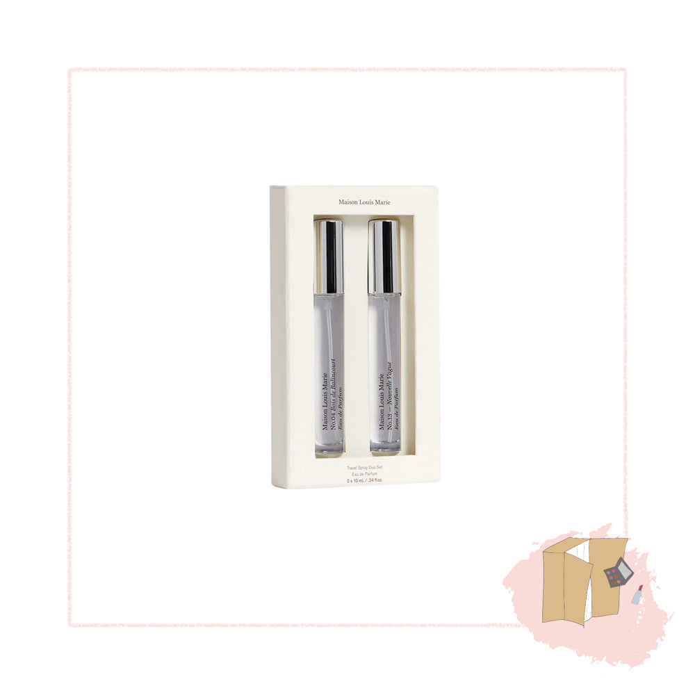 Maison Louis Marie Travel Spray Duo Set 2 x 10ml No.4 Bois de Balincourt No. 13 Nouvelle Vague