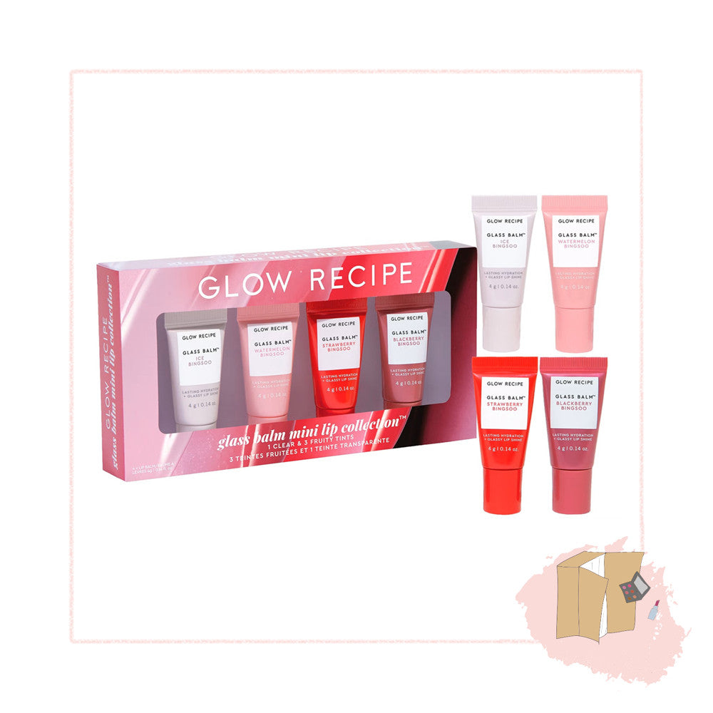 Glow Recipe Mini Glass Balm Lip Collection Gift Set 4 x 5ml