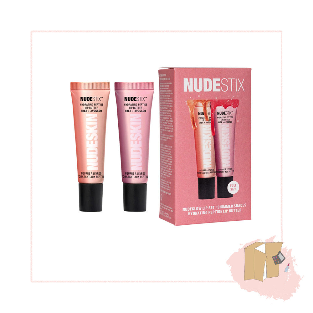 Nudestix Nudeglow Hydrating Peptide Lip Butter Duo Set