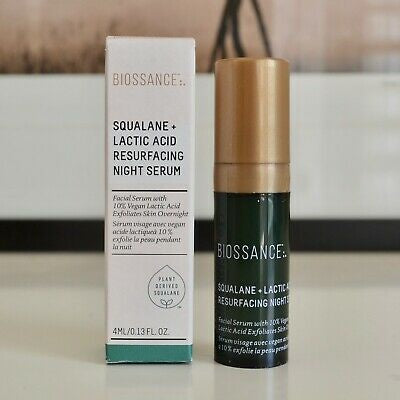 {4ml/10ml/15ml} Biossance Squalane + Lactic Acid Resurfacing Night Serum