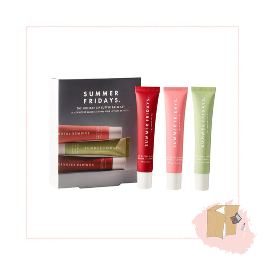 Summer Fridays The Holiday Lip Butter Balm Set (Cherry / Pink Sugar / Sweet Mint)