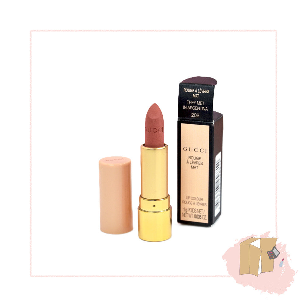 Gucci Velvet Matte Lipstick 1g in Shade 208 They Met in Argentina