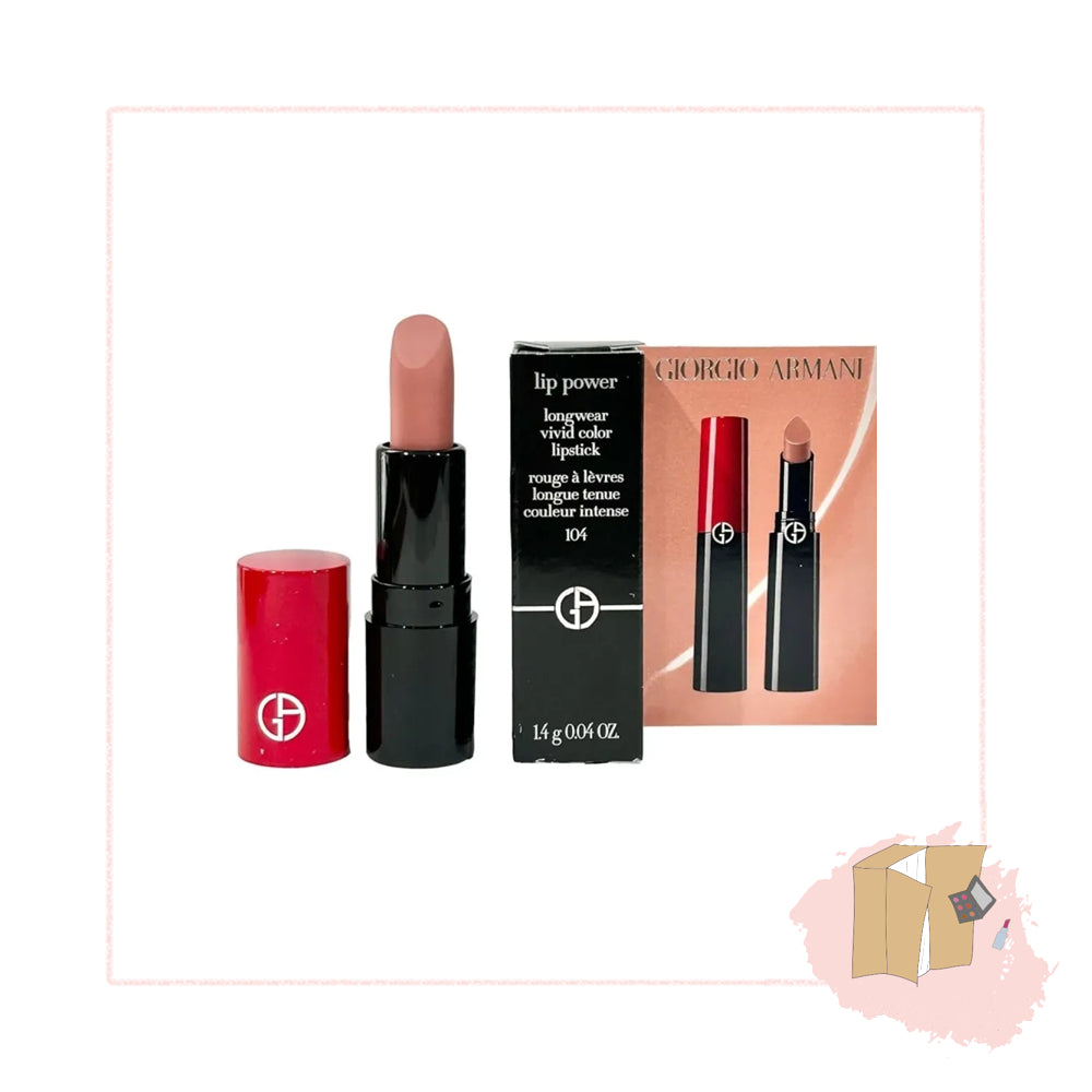 Giorgio Armani Lip Power Longwear Vivid Color Lipstick 1.4g in Shade 104