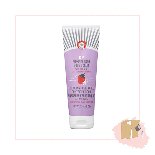First Aid Beauty KP Bump Eraser Body Scrub 10% AHA Fresh Strawberry 226g