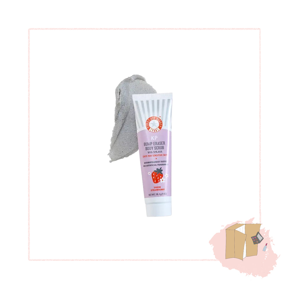 First Aid Beauty KP Bump Eraser Body Scrub 10% AHA Fresh Strawberry 28.3g