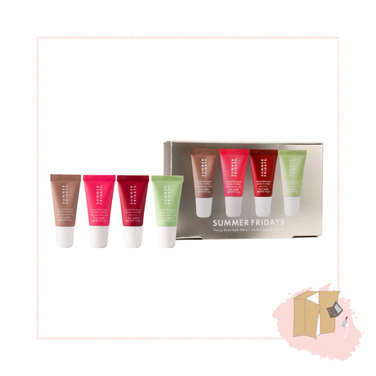 Summer Fridays The Lip Butter Balm Minis (Vanilla Beige, Pink Guava, Cherry, Sweet Mint)