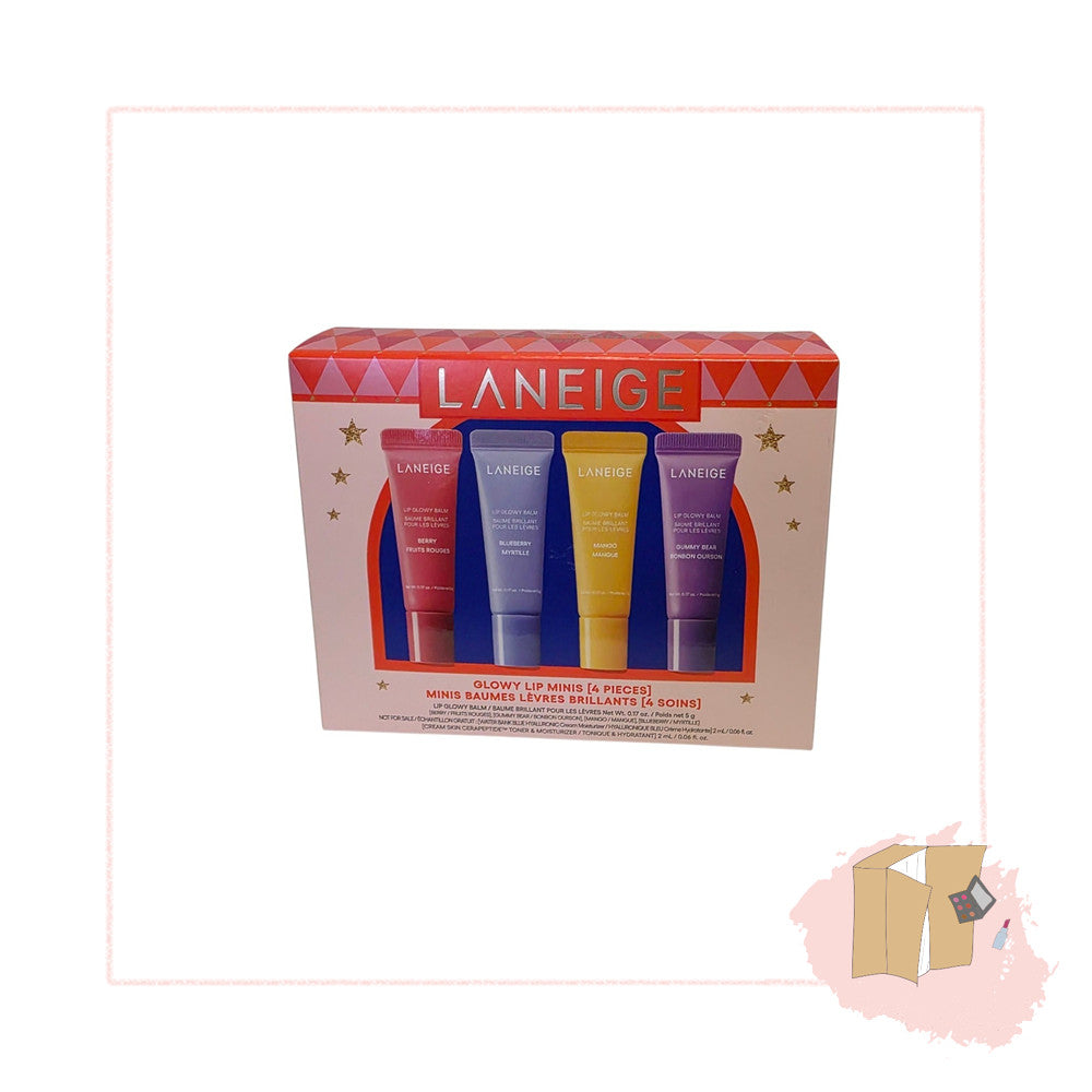 Laneige Mini Lip Glowy Balm Set (Berry, Blueberry, Mango, Gummy Bear)
